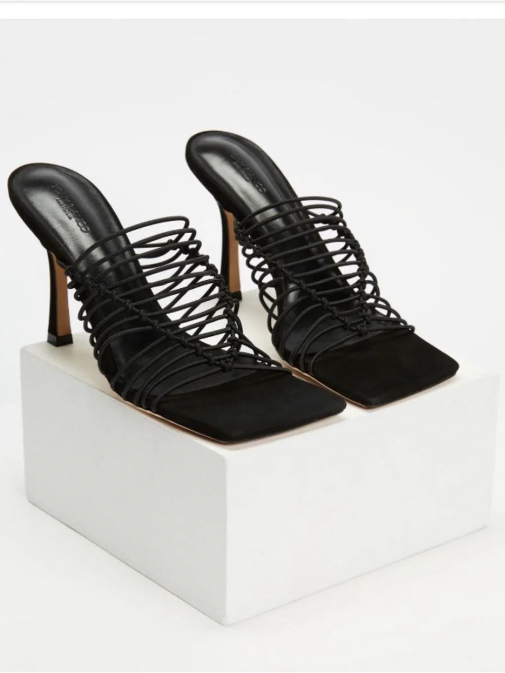 Tony Bianco Strappy Square Toe Lynx Mule sz 8 NEW